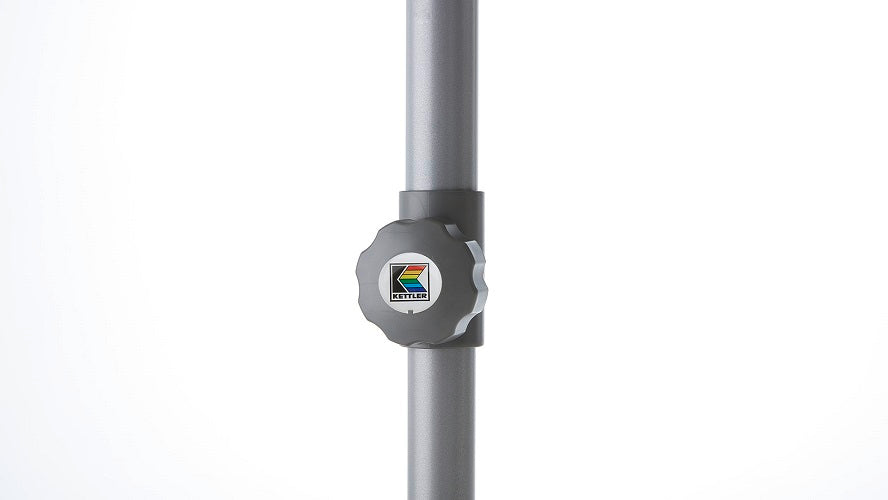 Kettler Parasol EASY PUSH - 150x210cm - zilver/grijs gemêleerd