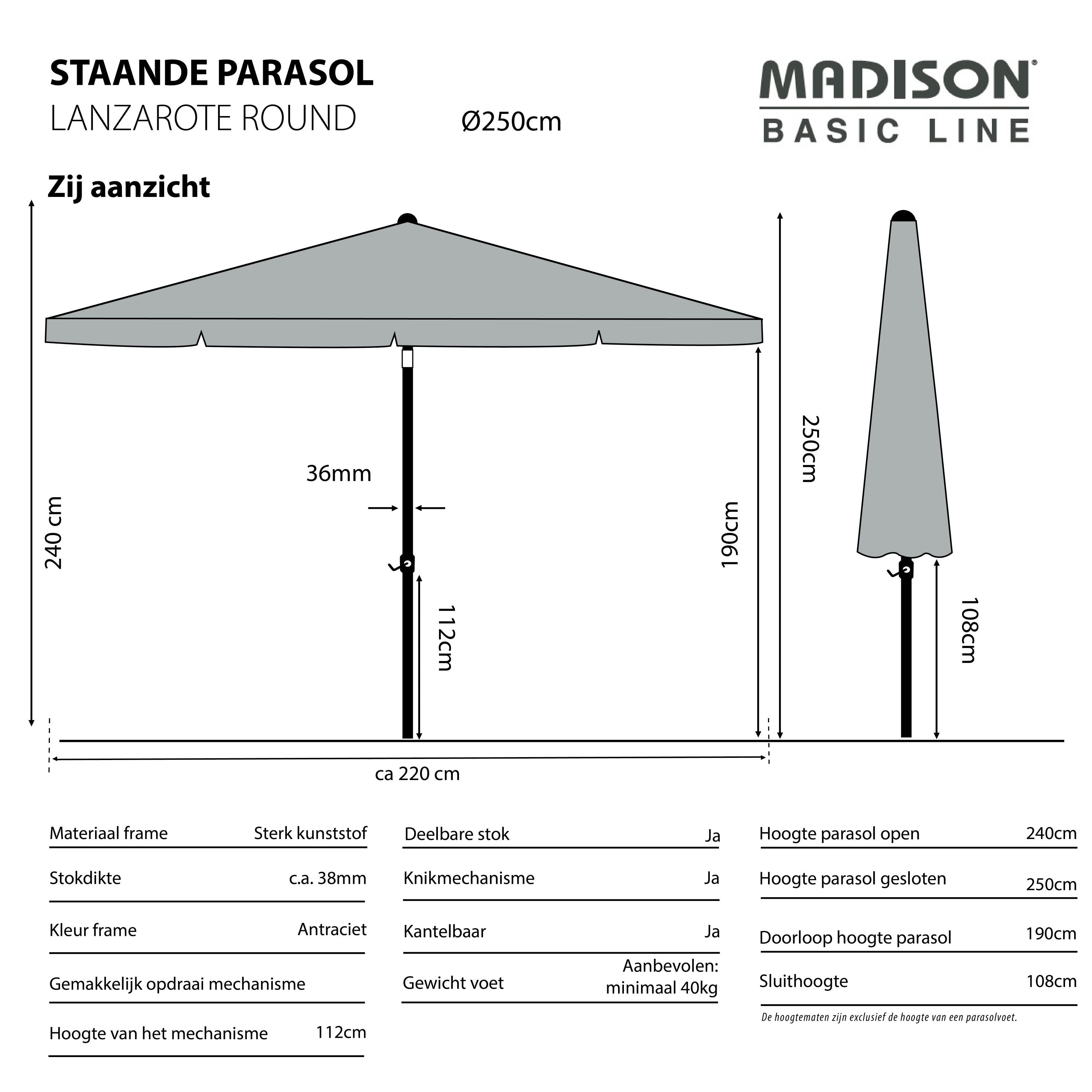 Madison Parasol 250/6  Lanzarote
