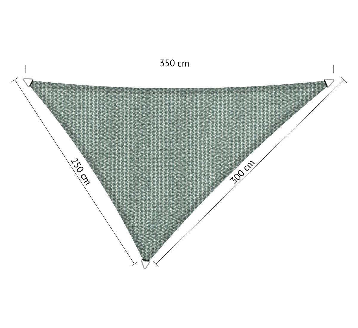 Driehoek ongelijkzijdig 2,50x3,00x3,50 m