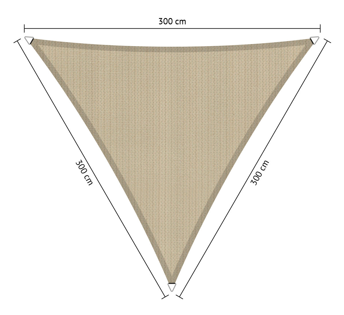 Driehoek 3,00x3,00x3,00 m