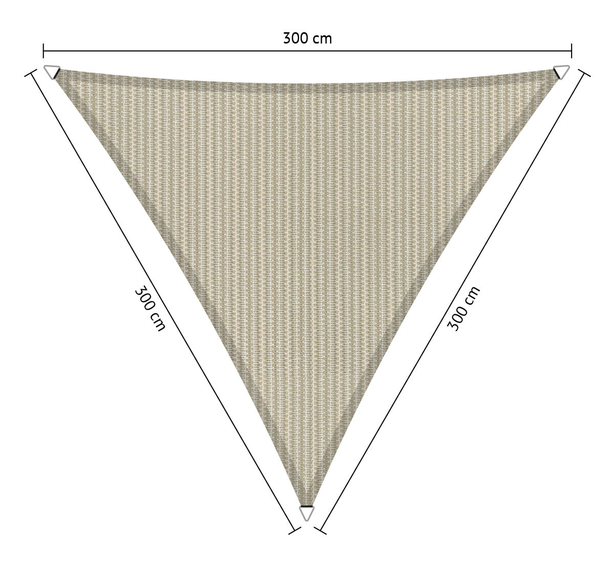 Driehoek 3,00x3,00x3,00 m