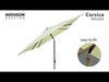 Laad en speel video af in Galerijviewer, Madison Parasol corsica push-up 200x250cm grade 6
